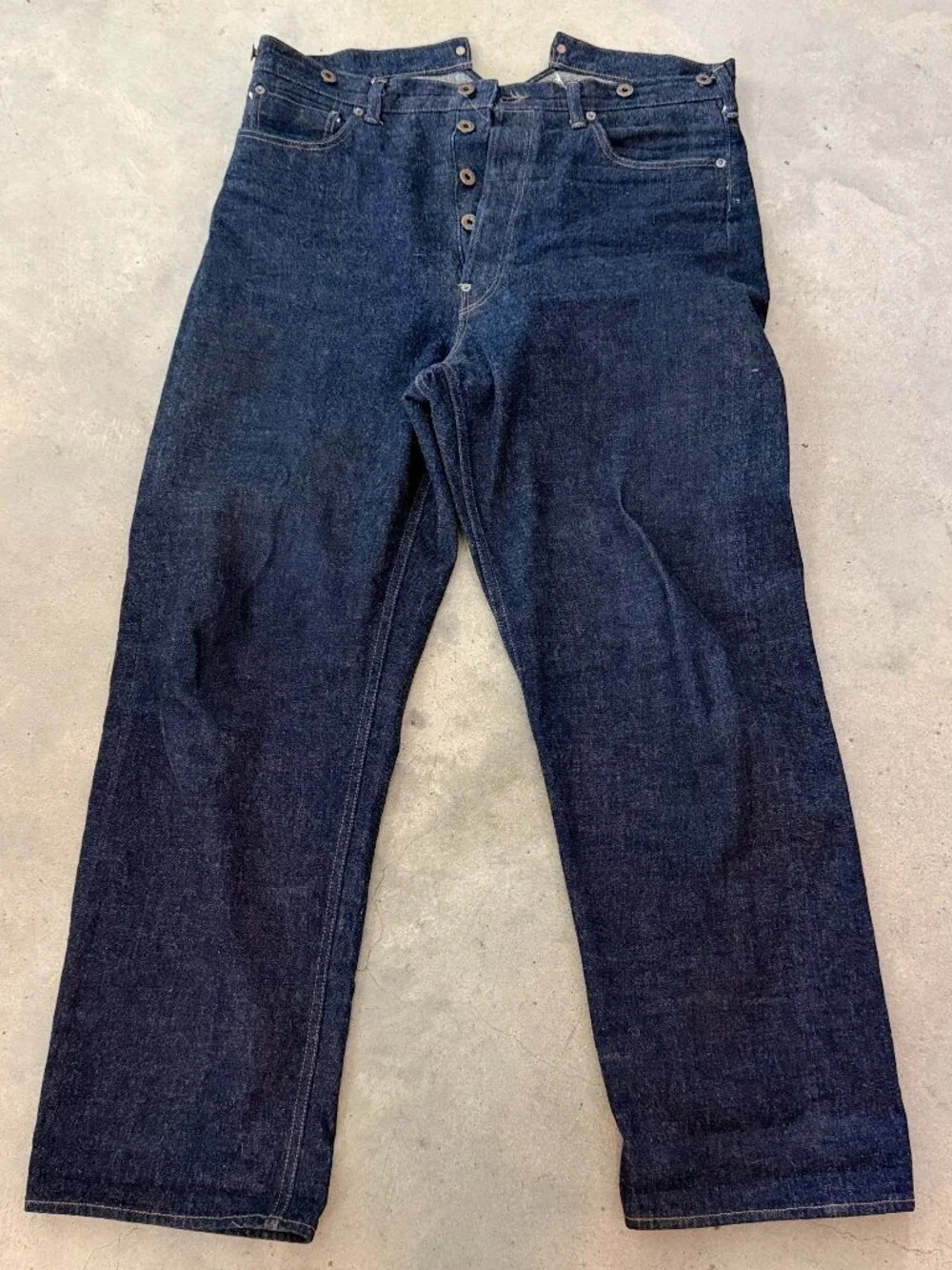 Nigel Cabourn Buckle-Back Jeans & Suspenders - size 34 fits L/XL